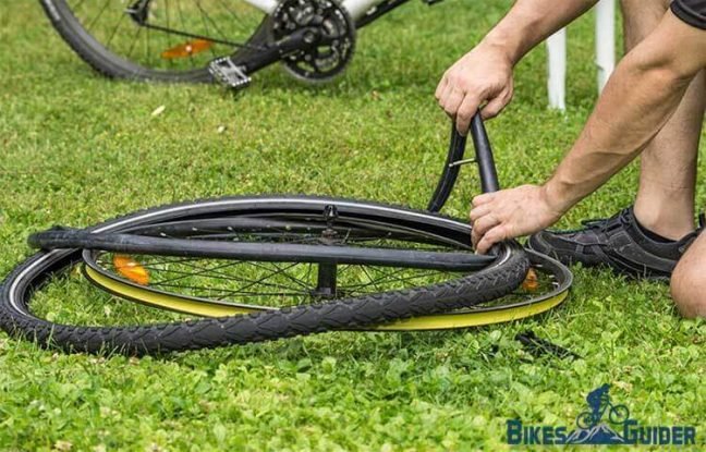 repair flat bike tire