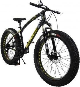 SAIGULA Fat Tire Bicycle Fat Mountain Bike 26 Inch 4.0 Tire BTM 7 Speed