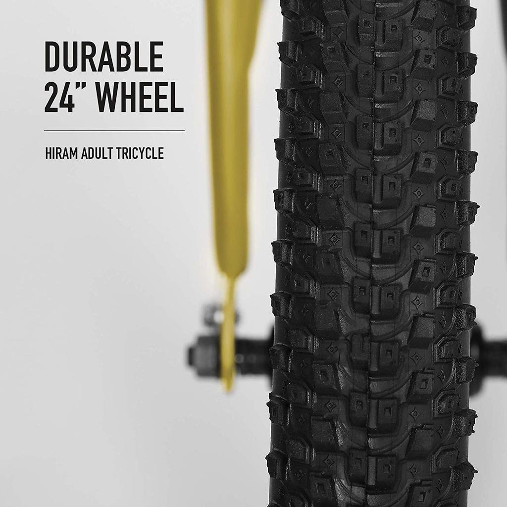 HIRAM 3-Wheeled Adult Tricycle durable wheel