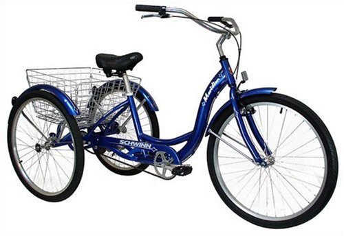 Schwinn Meridian Adult three wheel cruiser bike blue